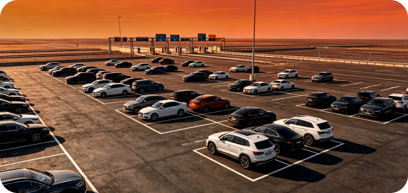 Outdoor parking lot